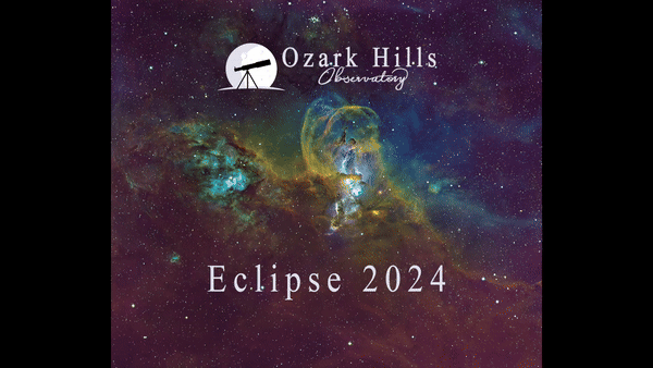 Time-lapse of the solar eclipse 2024 from Ozark Hills Observatory